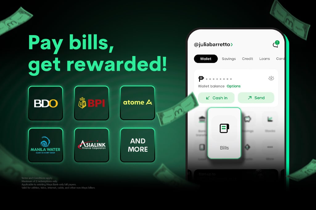   Get up to ₱2,000 cashback on your bill payment!  